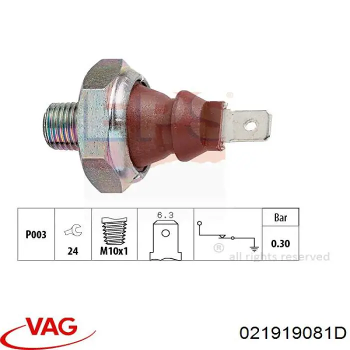 Манометри (показник тиску масла) VAG 021919081D ціна, від 2.84 USD