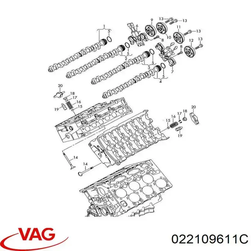 022109611C VAG клапан випускний