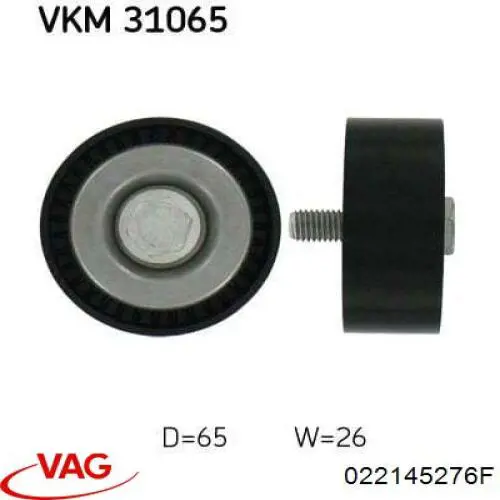 Ролик приводного ременя, паразитний 022145276F VAG