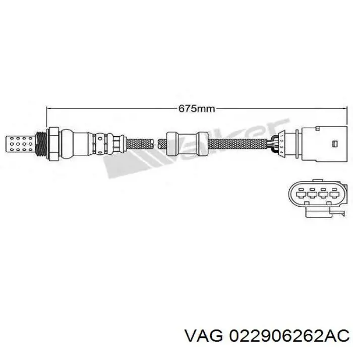 022906262AC VAG лямбда-зонд, датчик кисню після каталізатора, лівий