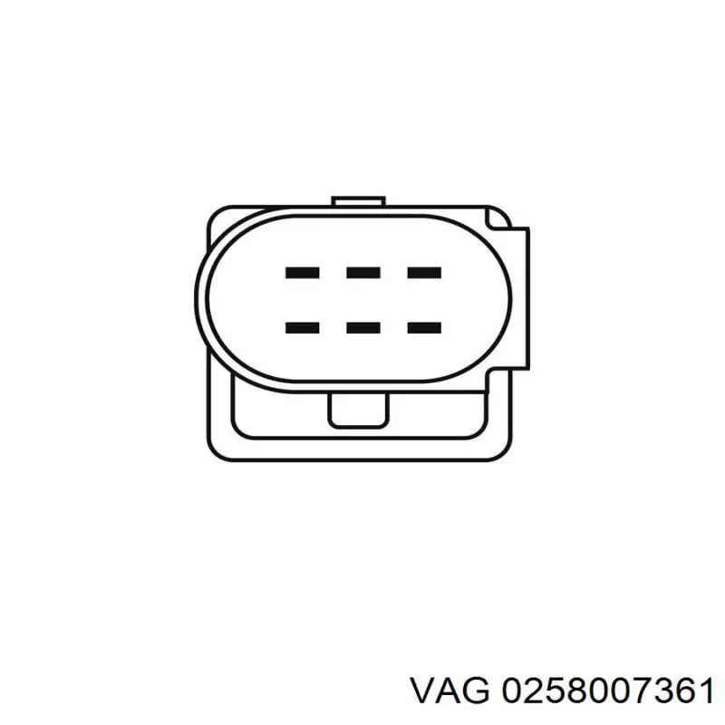 Купити 0258007361 VAG Лямбда-зонд, датчик кисню до каталізатора, лівий