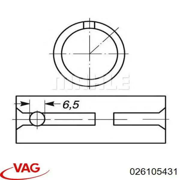 Купити 026105431 VAG Втулка шатуна