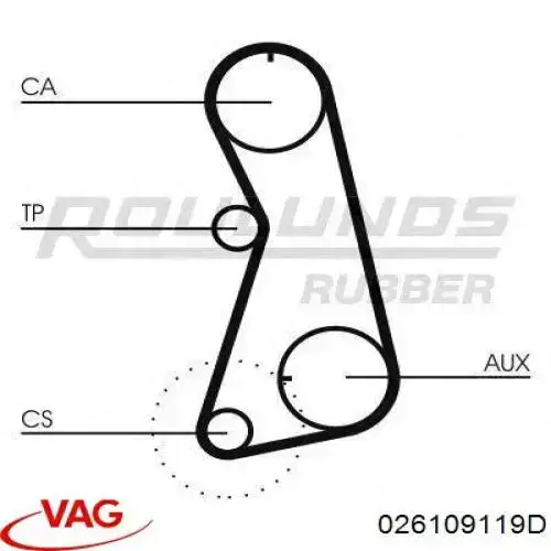 Ремінь ГРМ 026109119D VAG