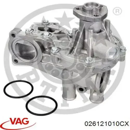 Помпа водяна (насос) охолодження, в зборі з корпусом 026121010CX VAG
