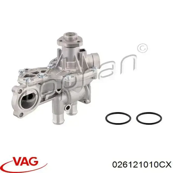 Купити 026121010CX VAG Помпа водяна (насос) охолодження, в зборі з корпусом