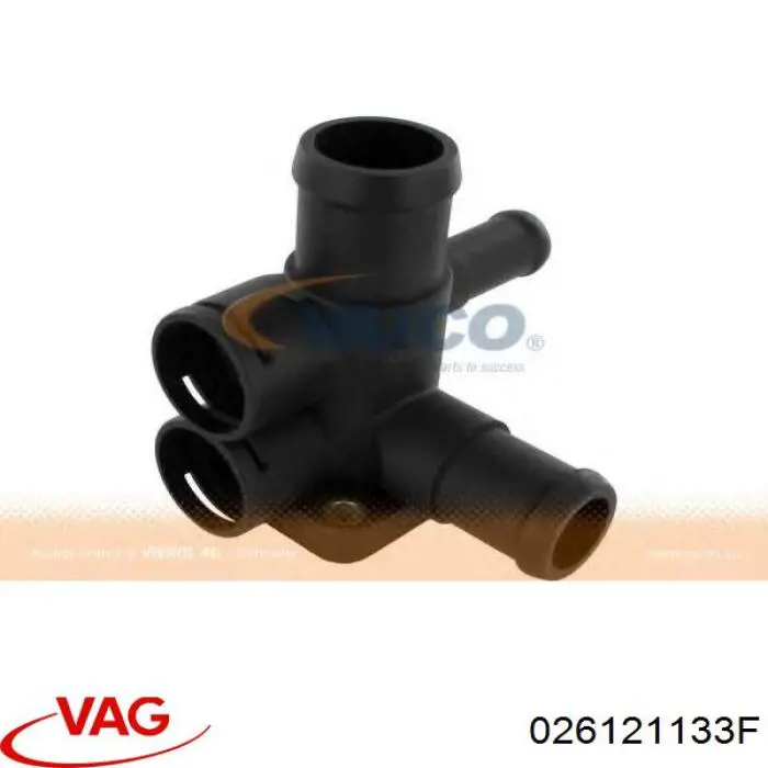 Фланець системи охолодження (трійник) VAG 026121133F ціна, від 9.78 USD