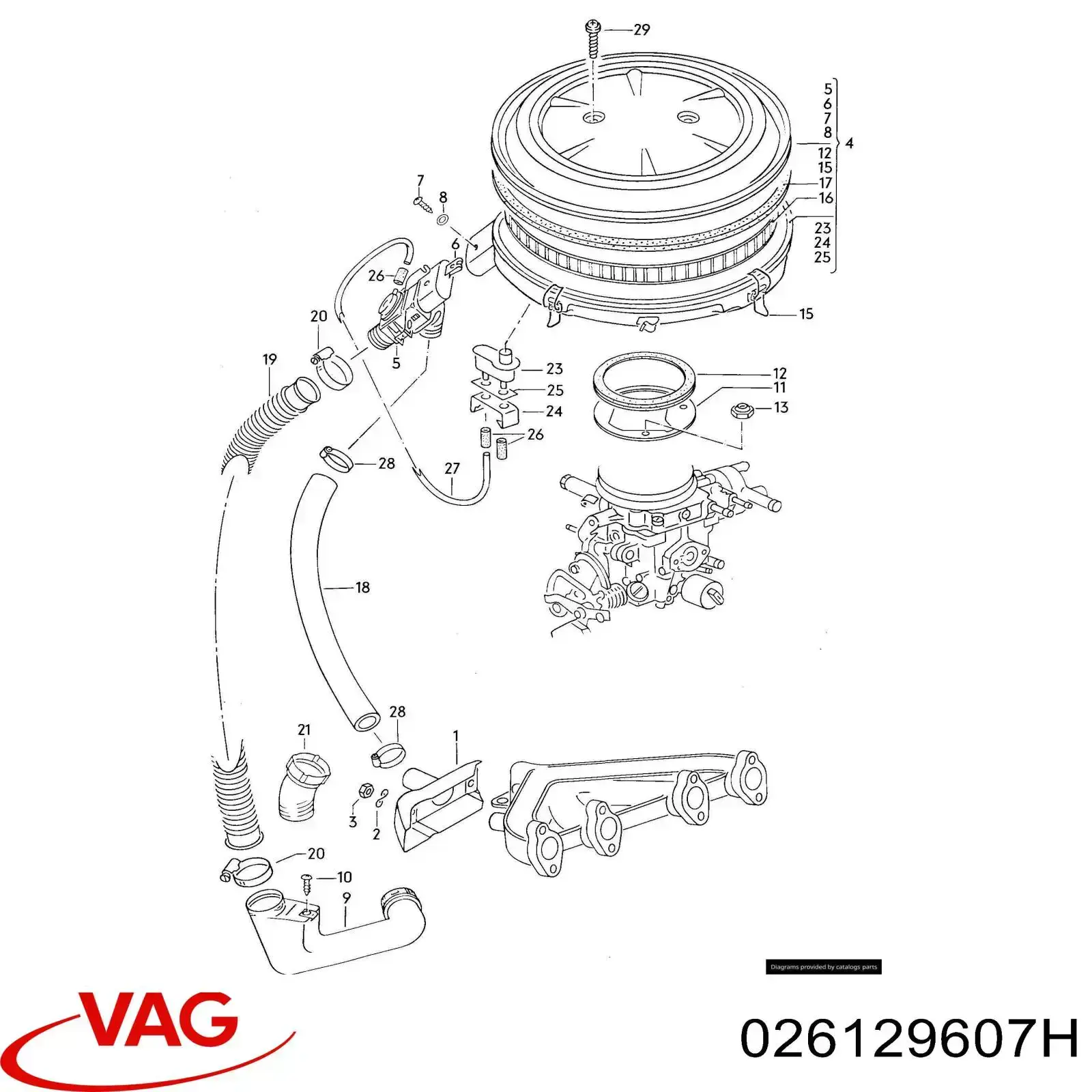 026129607H VAG Коробка фільтра