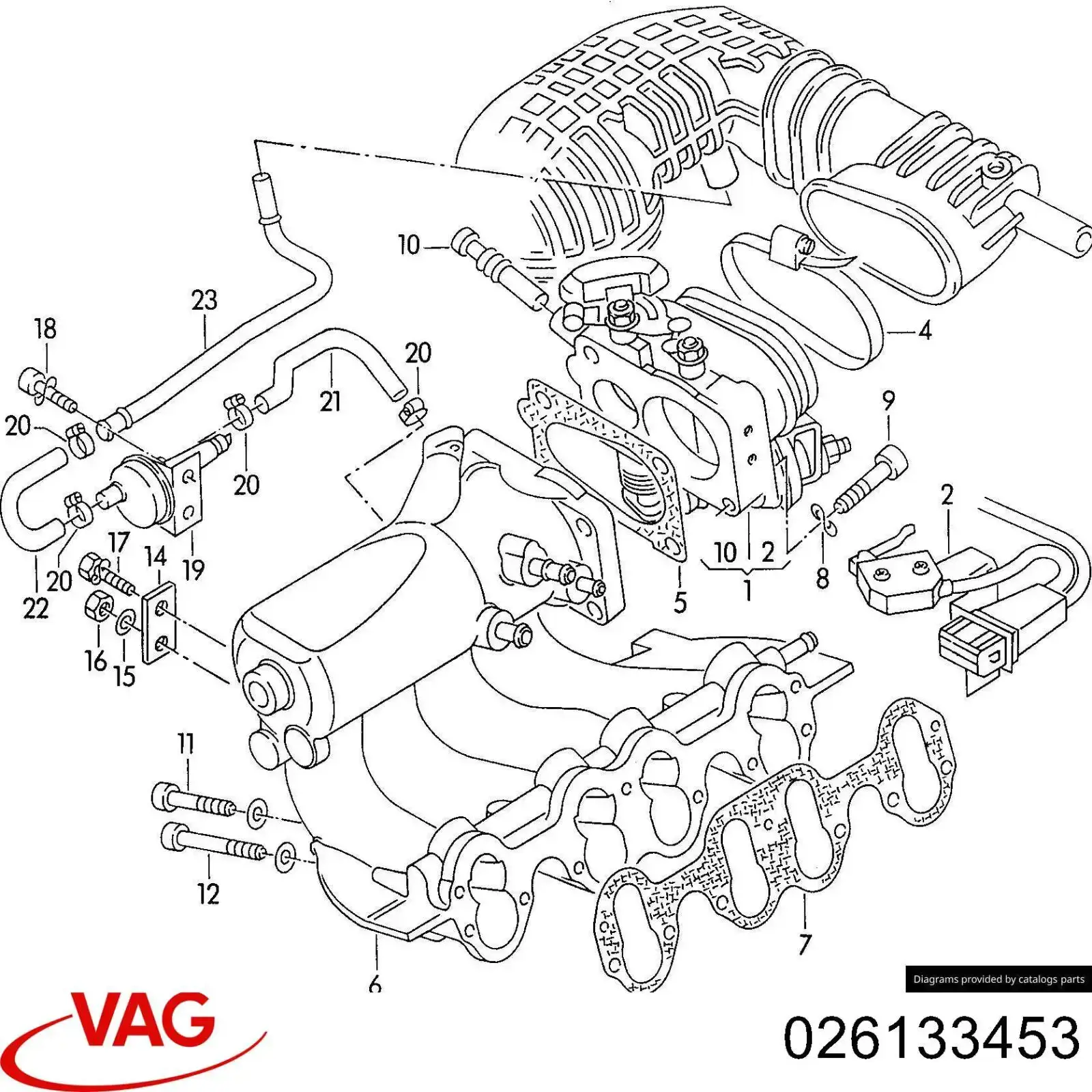 Клапан/регулятор холостого ходу 026133453 VAG