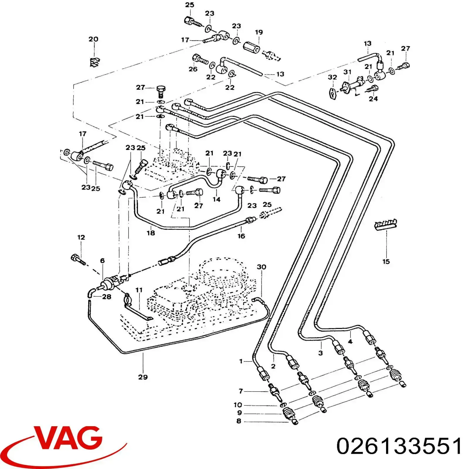 Паливні форсунки 026133551 VAG