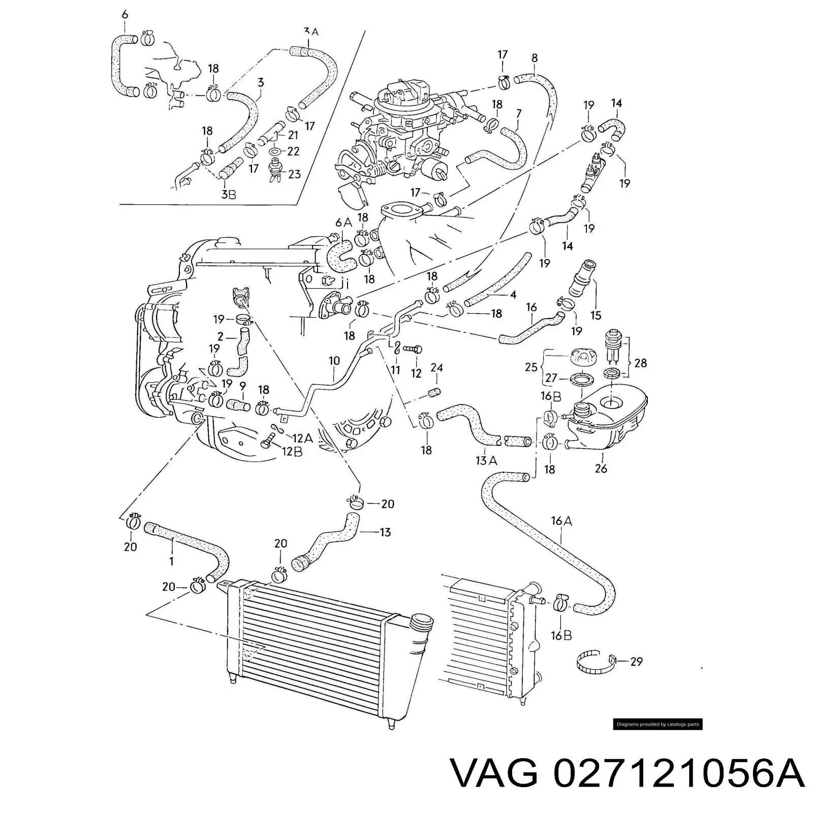 Шланг/патрубок системи охолодження VAG 027121056A ціна, від 2.54 USD
