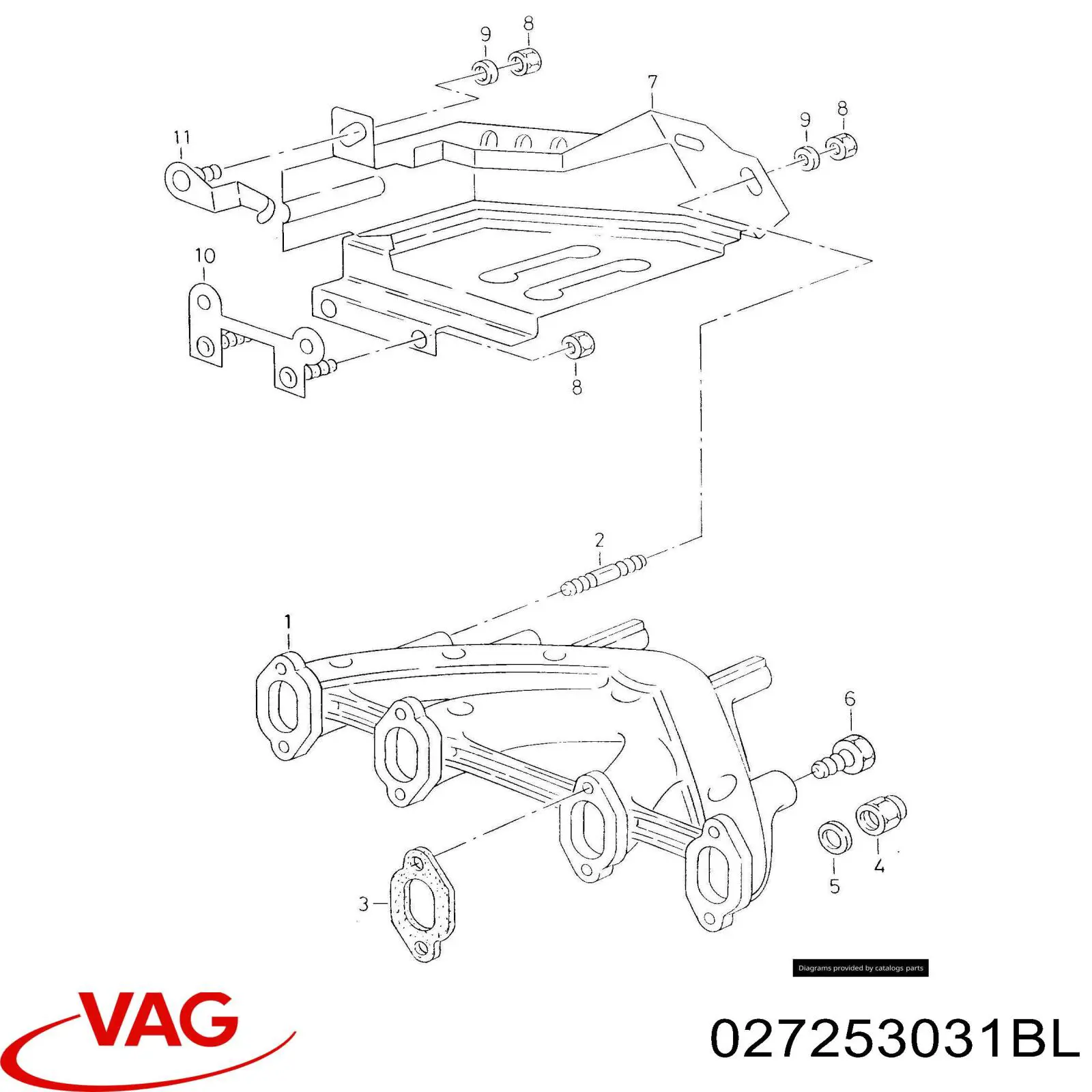 Купити Випускний колектор Volkswagen Golf II 19E, 1G1