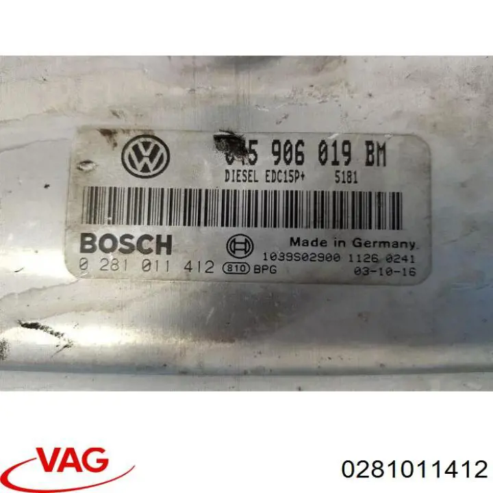 Купити 0281011412 VAG Модуль управління двигуном