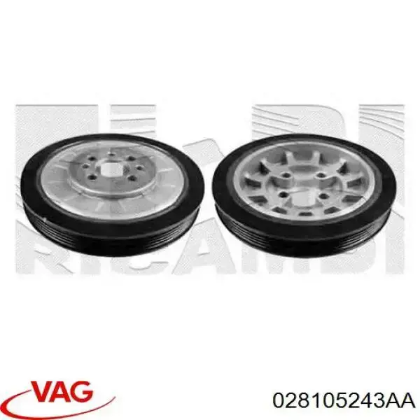 Шків колінвала (демпфер ) VAG 028105243AA ціна, від 42.86 USD