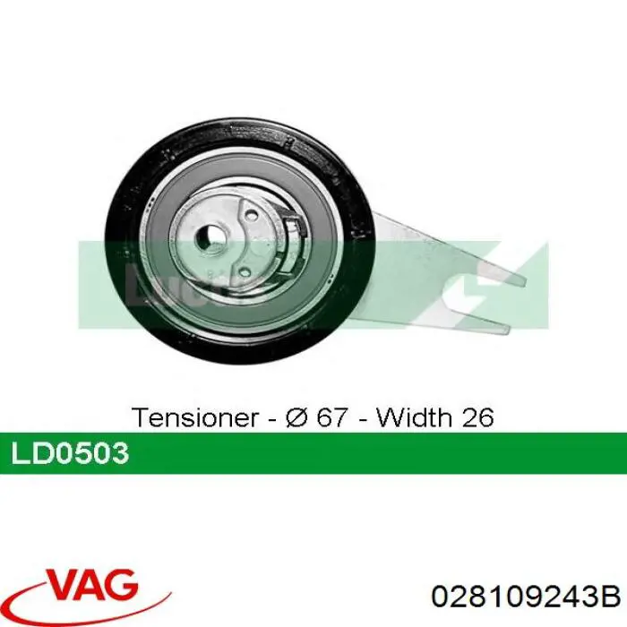 Купити 028109243B VAG Натяжний ролик