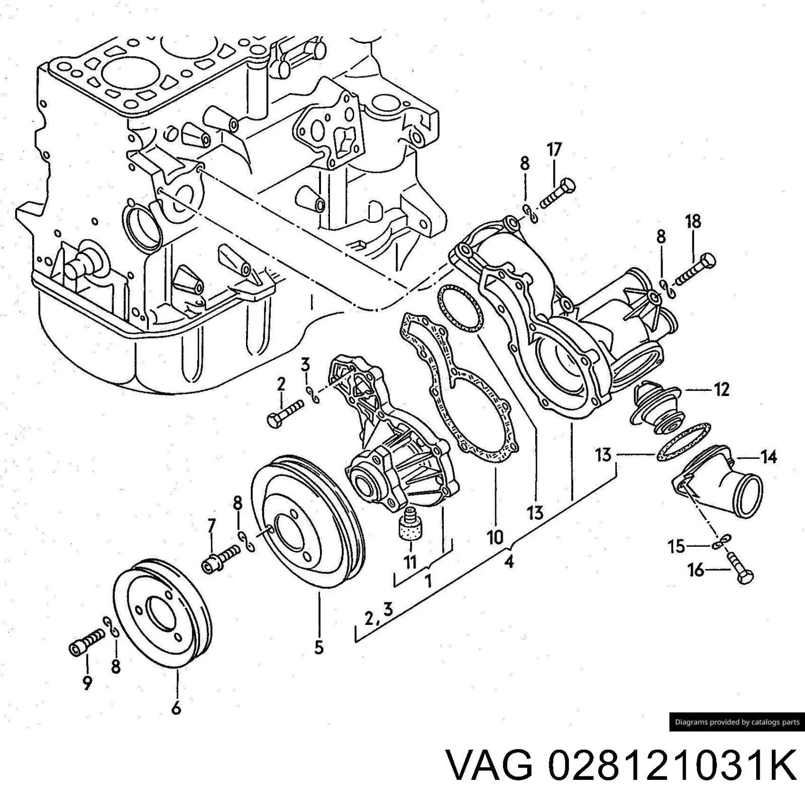 Шків водяної помпи VAG 028121031K ціна, від 22.57 USD