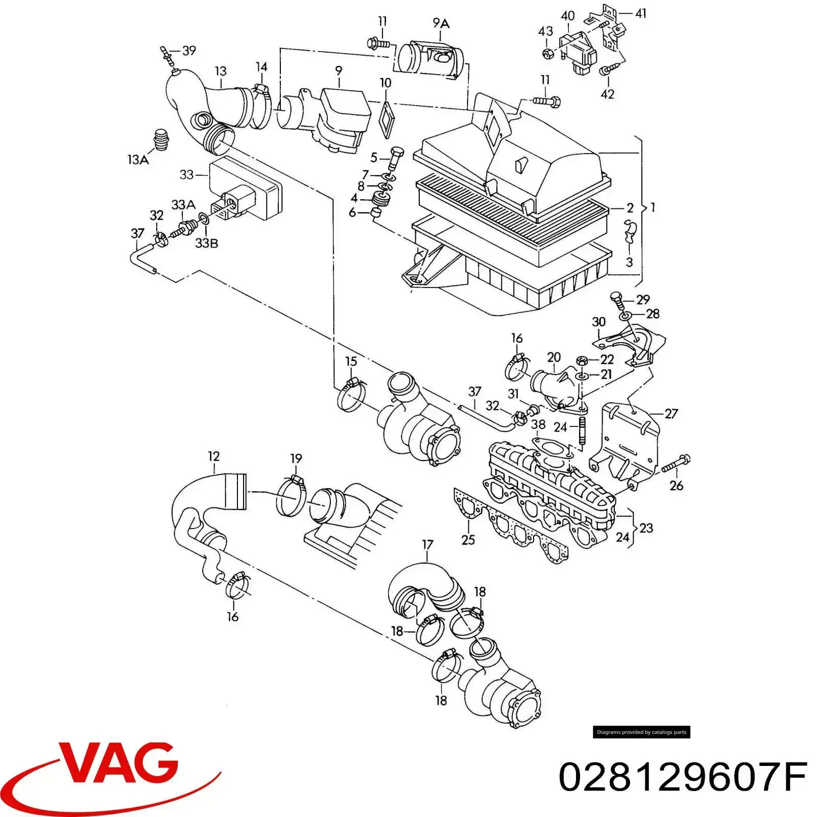 Корпус фільтра 028129607F VAG