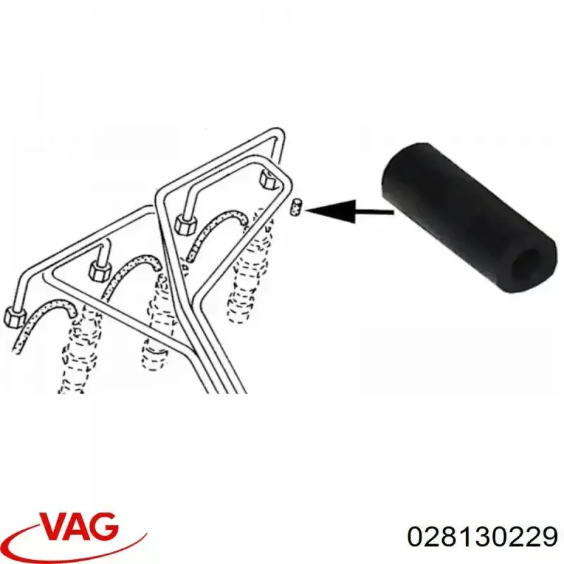 Ковпачок штуцера паливної форсунки VAG 028130229 ціна, від 0.39 USD