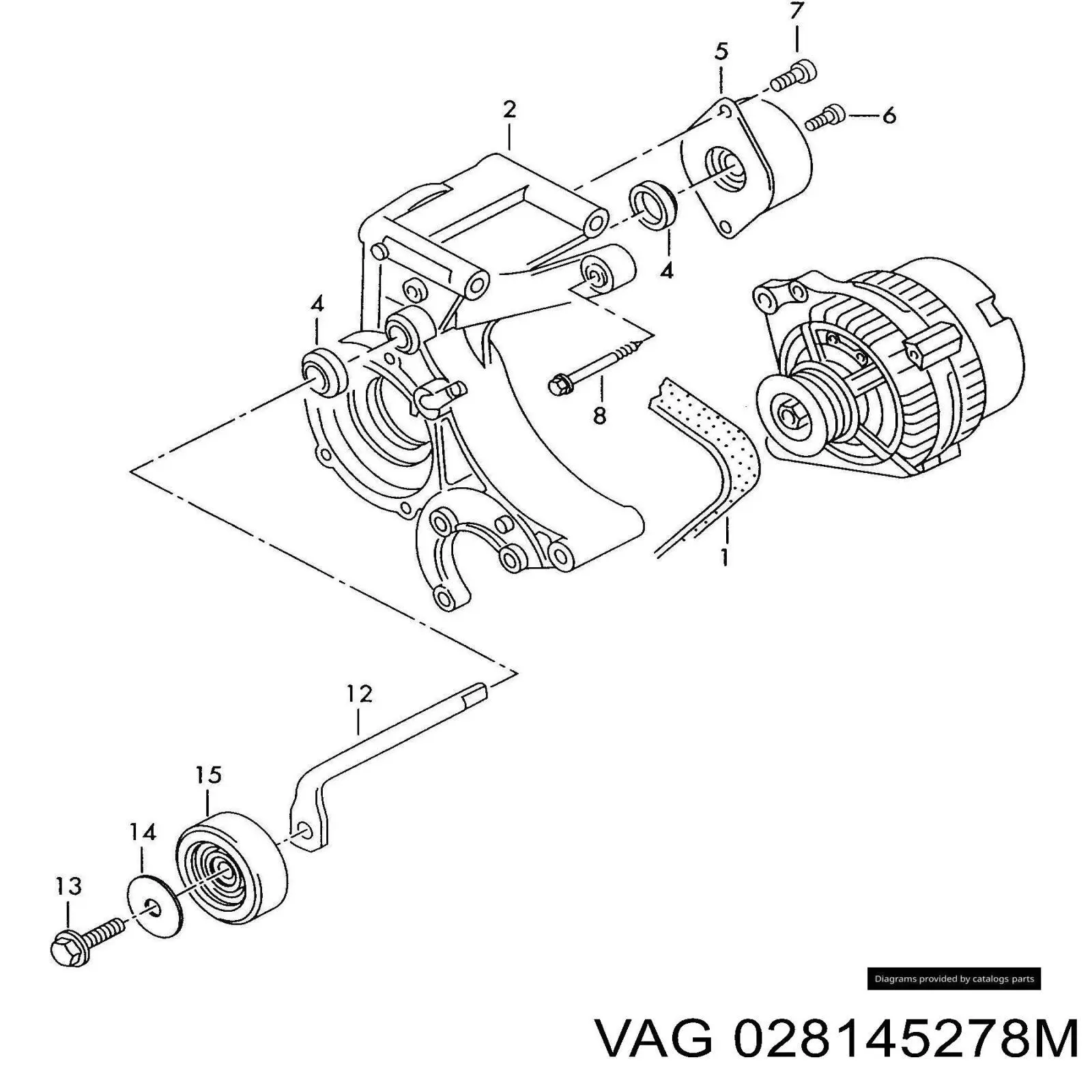 Купити 028145278M VAG Натяжний ролик