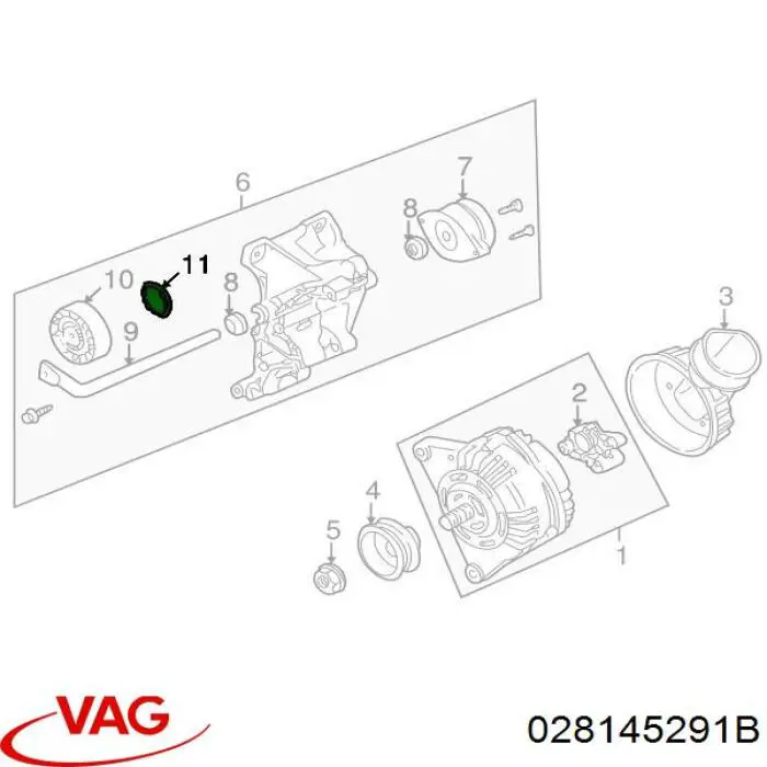  VAG 028145291B ціна, від 0.93 USD
