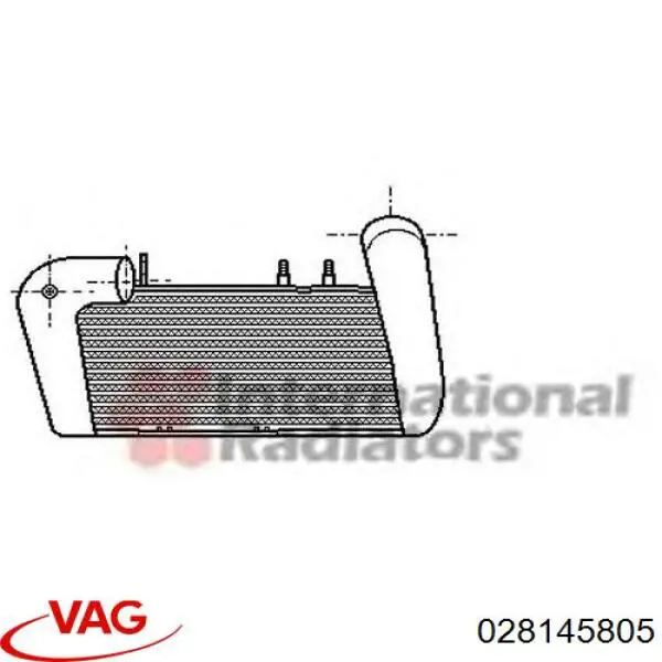 Купити 028145805 VAG Радіатор интеркуллера