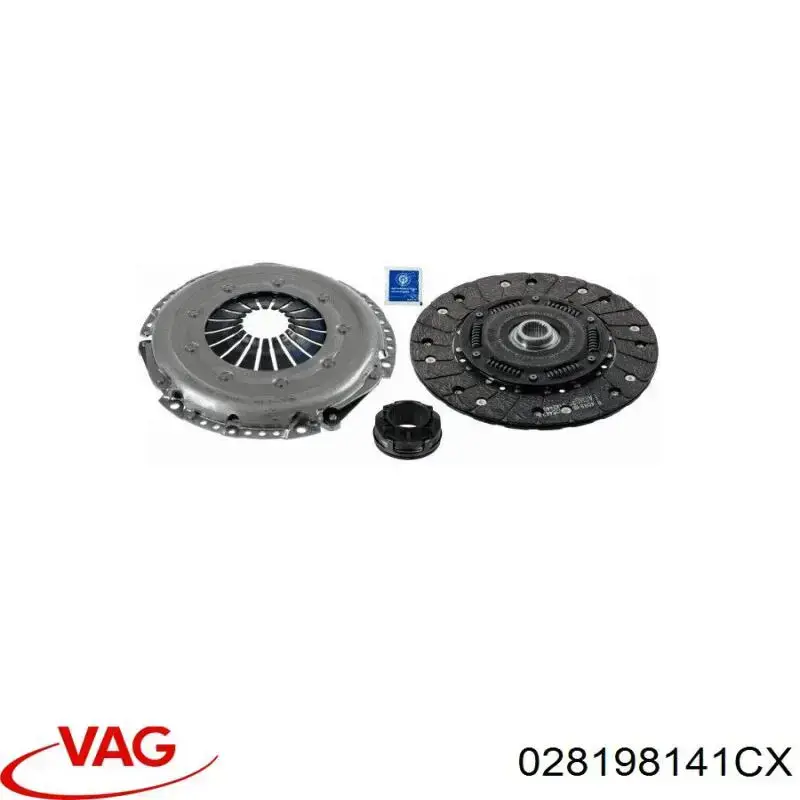 Комплект зчеплення (3 частини) VAG 028198141CX ціна, від 104.04 USD