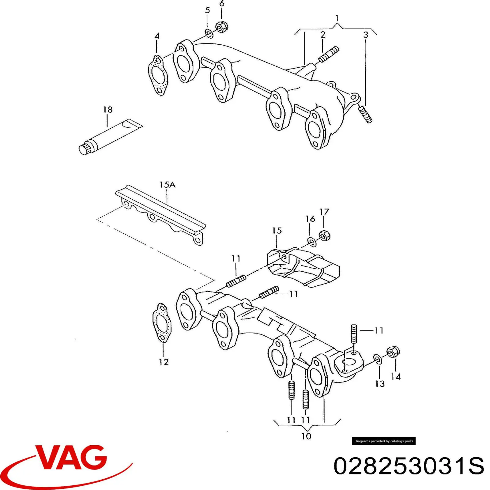 028253031S VAG Система випуску газів двигуна