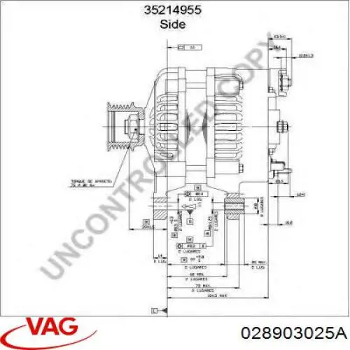 Купити 028903025AV VAG Генератор