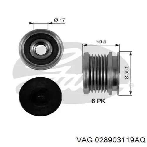 Інерційний шків VAG 028903119AQ ціна, від 28.16 USD