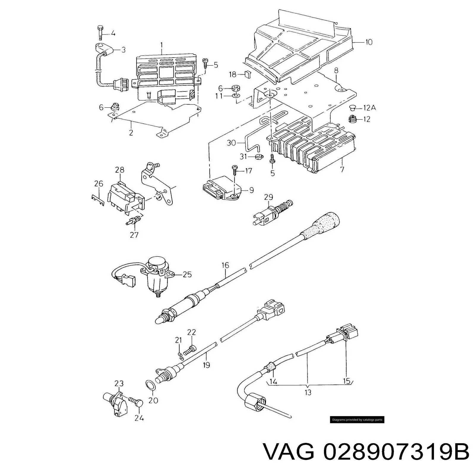 Датчик обертів колінвалу VAG 028907319B ціна, від 15.20 USD
