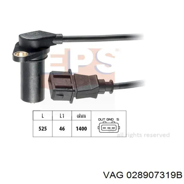 Купити 028907319B VAG Датчик положення (оборотів) коленвалу