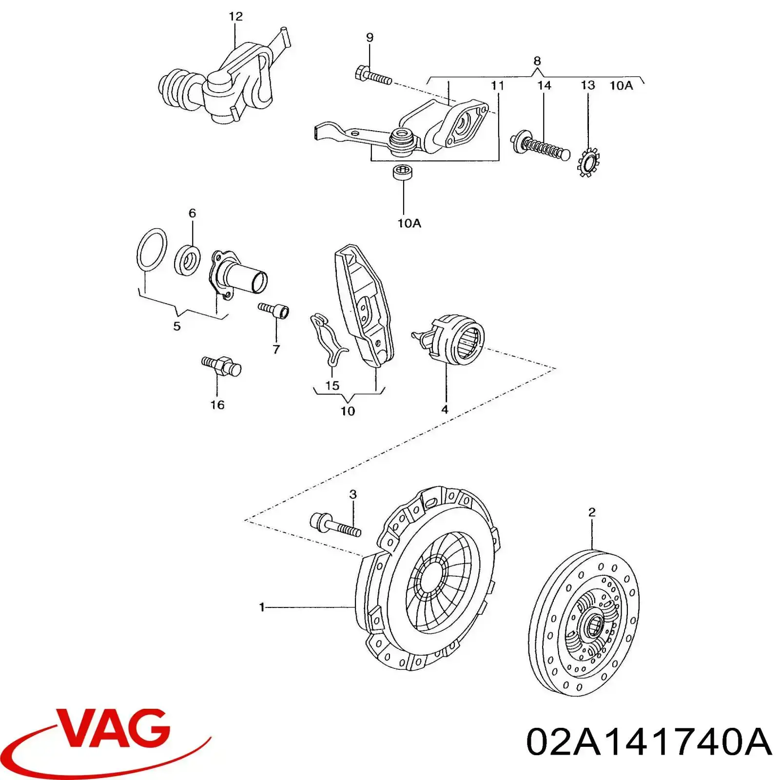 Вісь вилки зчеплення VAG 02A141740A ціна, від 36.13 USD