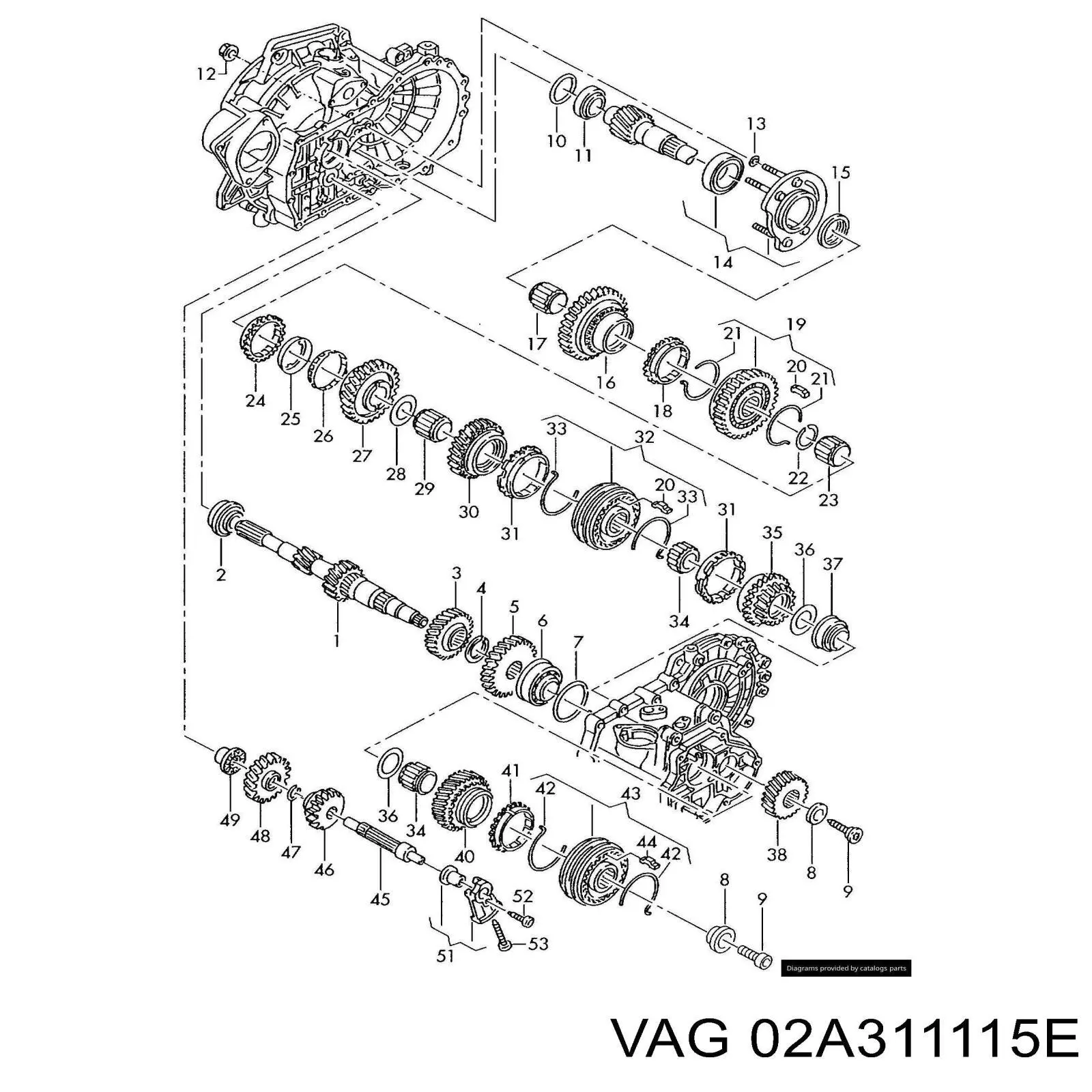 Підшипник КПП VAG 02A311115D ціна, від 13.72 USD