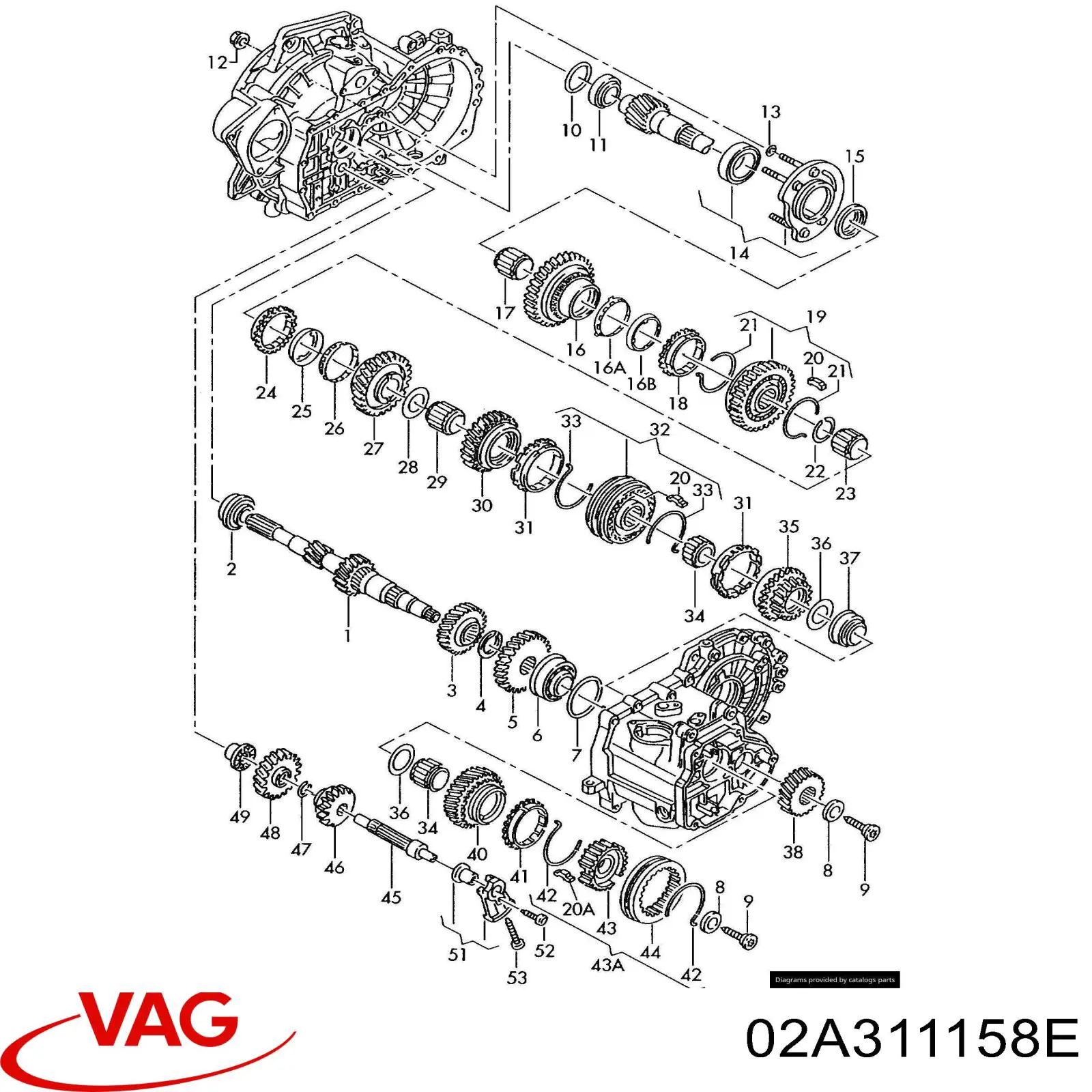 Шестерня 5-й передачі, ведуча на Volkswagen Jetta II 19E, 1G2, 165, 167