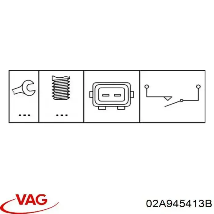 Купити 02A945413B VAG Вмикач ліхтарів заднього ходу