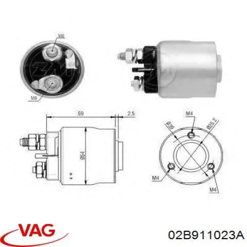 02B911023A VAG Стартер двигуна