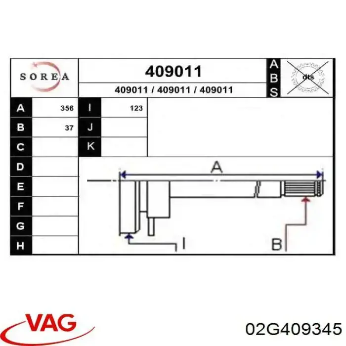 Вал приводу піввісь, проміжний Posterparts BB3608 ціна, від 61.85 USD