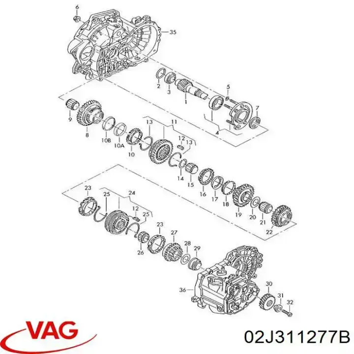 Кільце синхронізатора VAG 2J311277B ціна, від 8.87 USD