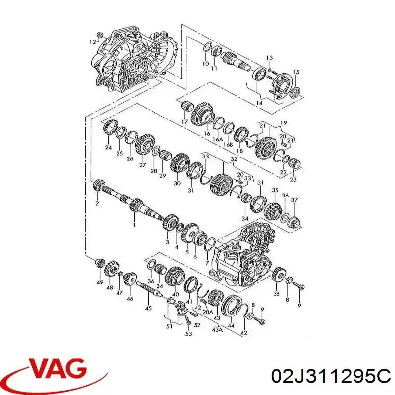 Синхронізатор 5-й передачі VAG 02J311295C