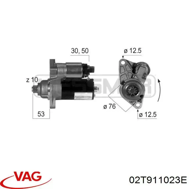 Стартер 02T911023E VAG
