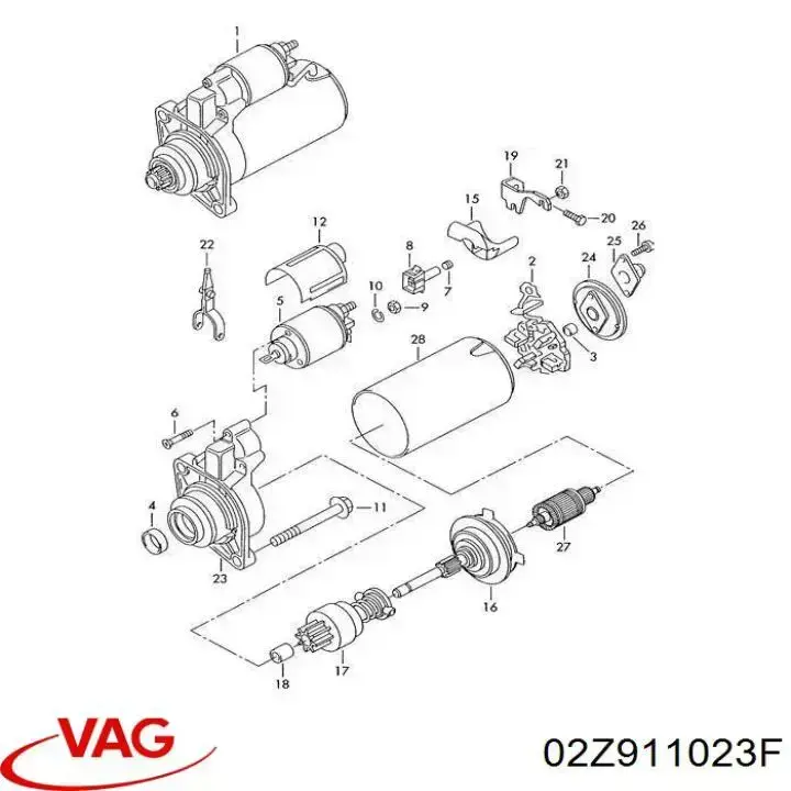 Купити 02Z911023F VAG Стартер