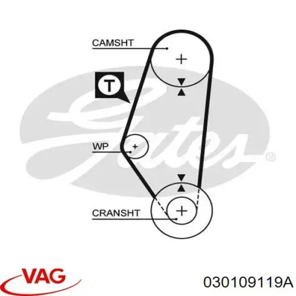 Зубчастий ремінь VAG 030109119A ціна, від 8.13 USD
