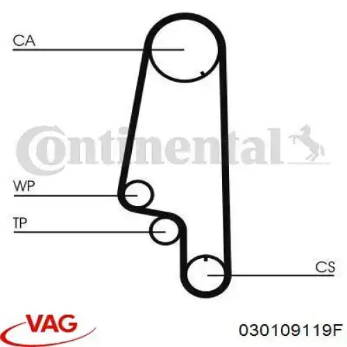 Ремінь ГРМ 030109119F VAG