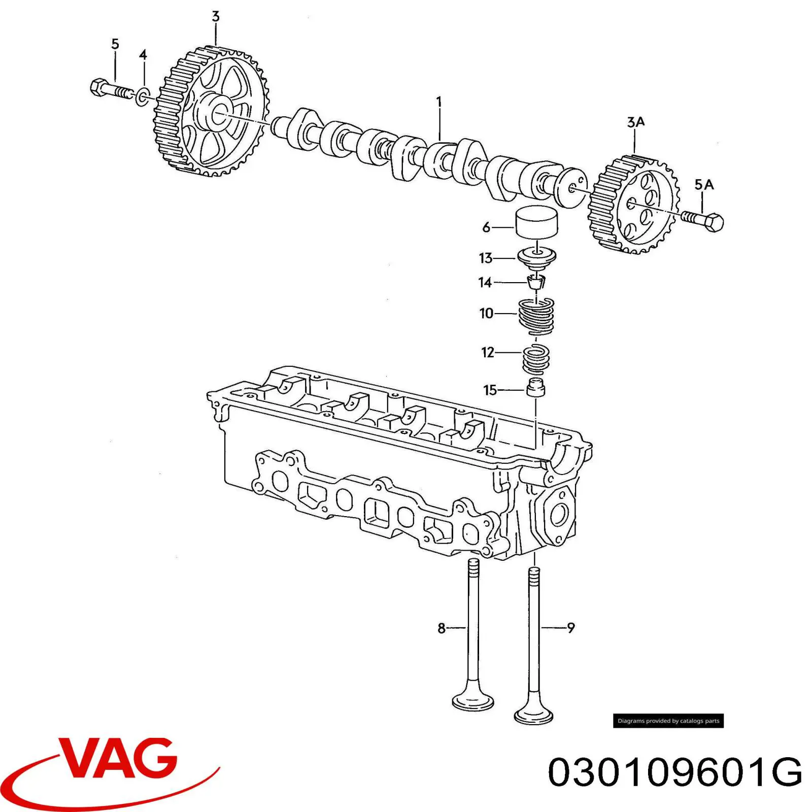 Клапан впускний 030109601G VAG