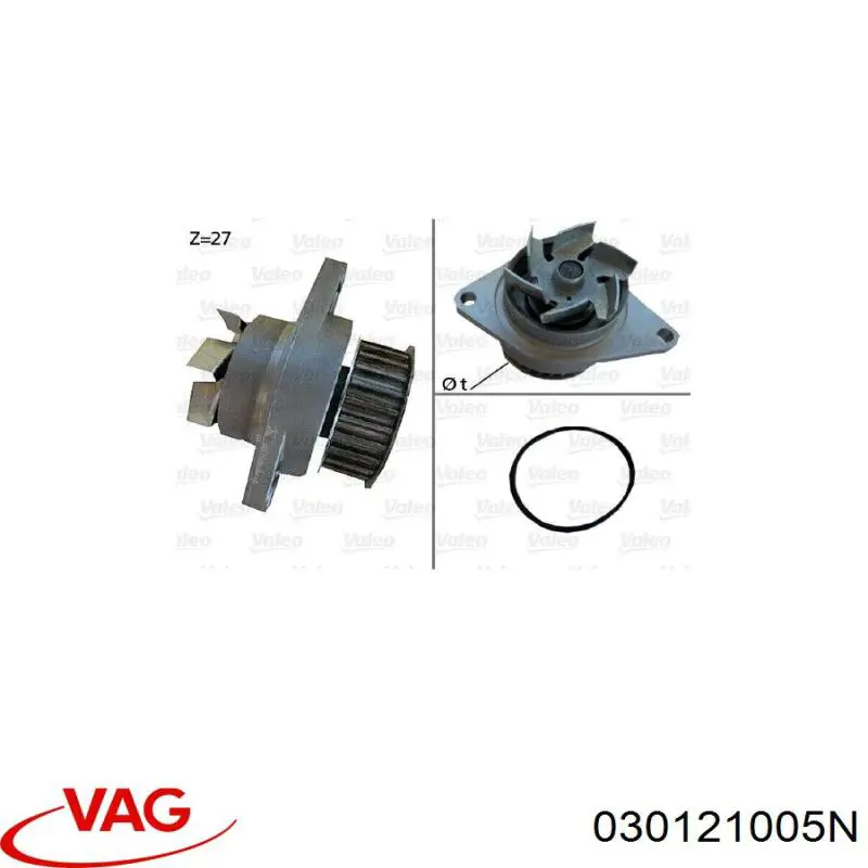 Купити 030121005N VAG Насос охолоджуючої рідини