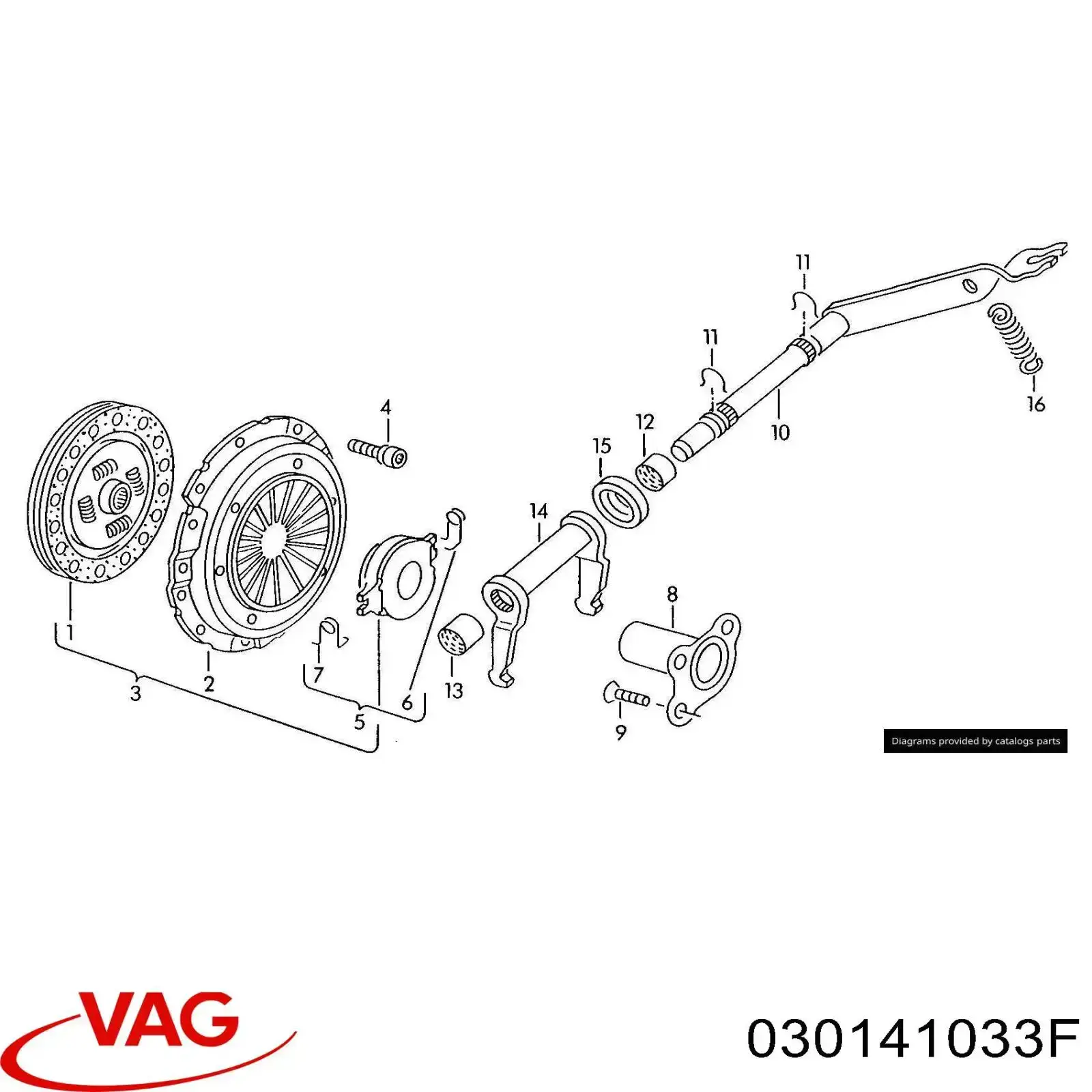 Купити 030141033F VAG Диск зчеплення