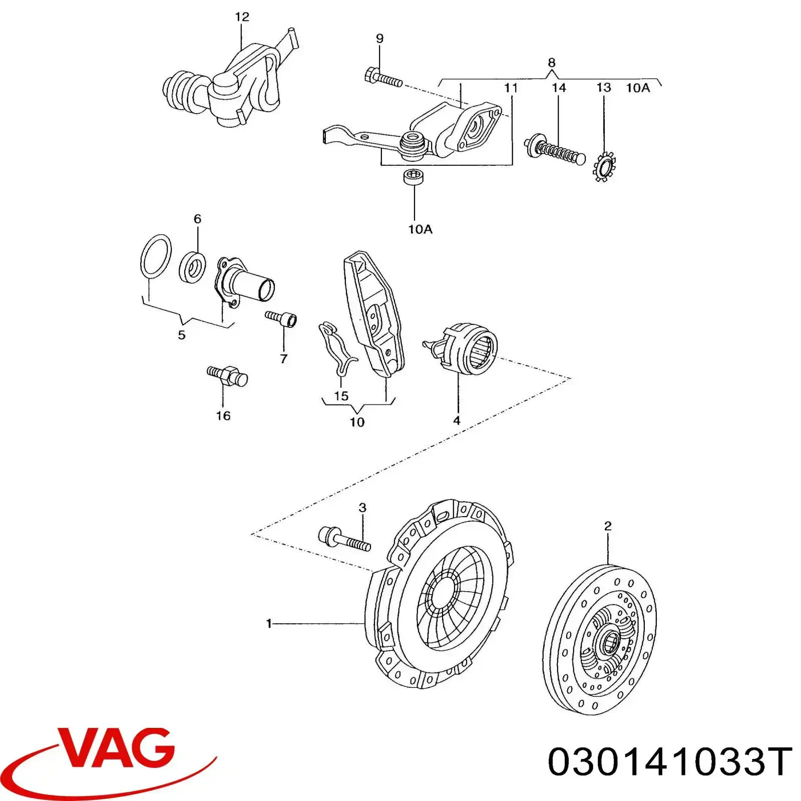 Зчеплення VAG 030141033T ціна, від 282.17 USD