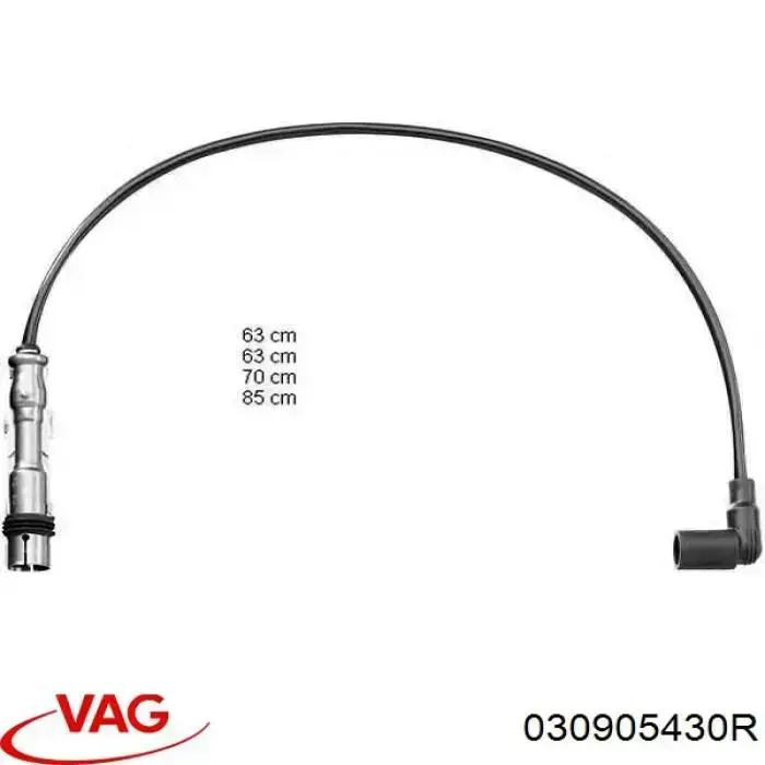 030905430R VAG кабель високовольтний, циліндр №4