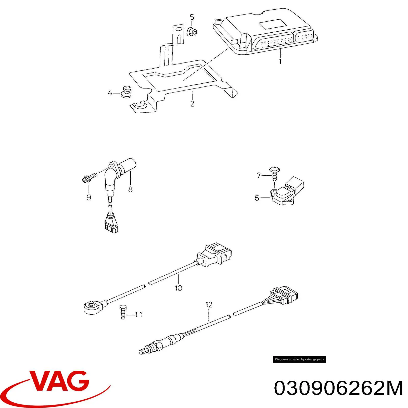 Лямбдазонд, датчик кисню після каталізатора VAG 030906262M ціна, від 36.40 USD