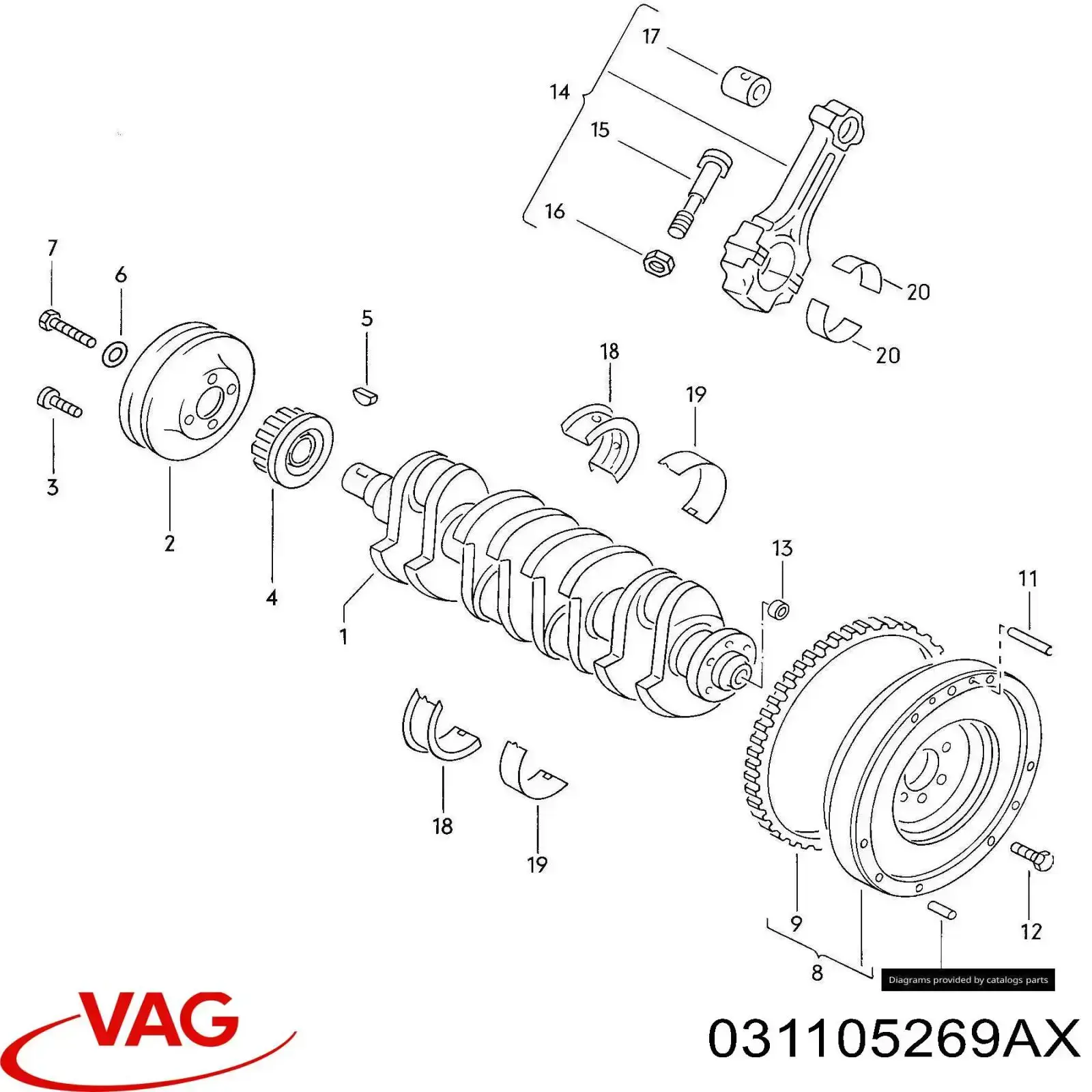 Маховик двигуна VAG 031105269AX ціна, від 39.50 USD