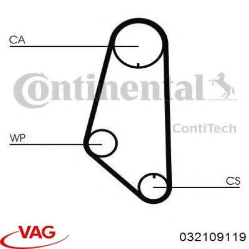 Зубчастий ремінь VAG 032109119 ціна, від 10.49 USD